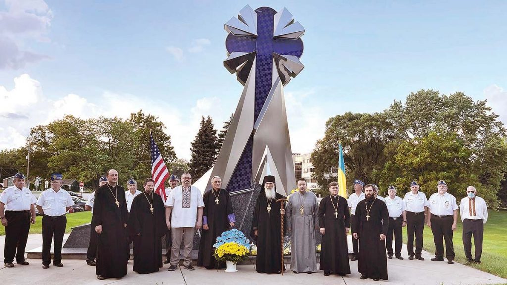 2021 Clergy at Monument to Heavenly Hundred StAndrew - Community Chronicle