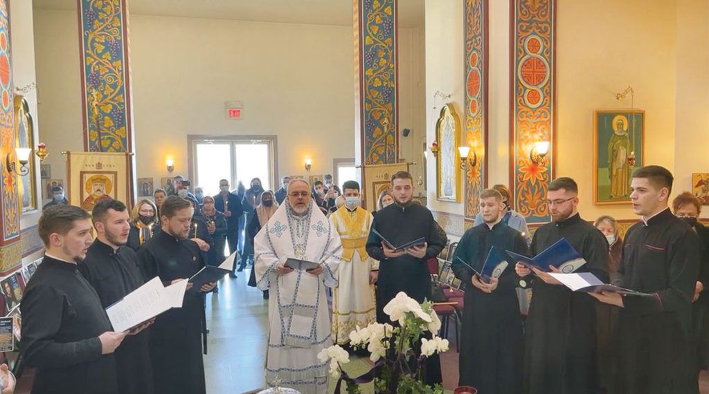 Seminarians and Archbishop Daniel sing Plyve Katcha - Community Chronicle