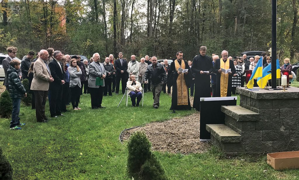 The memorial service at the Holodomor Monument in Cohoes NY - Community Chronicle