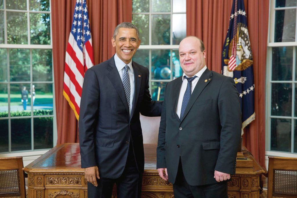 WASHINGTON – On August 3, Ukraine’s new ambassador to the United States, Valeriy Chaly, presented his letters of credence to U.S. President Barack Obama. During the official ceremony, Mr. Chaly thanked the president for his full-fledged support of Ukraine and wished the American people peace and prosperity. Ambassador Chaly confirmed the invitation extended to President Obama by President Petro Poroshenko to visit Ukraine. Mr. Obama said that relations between the U.S. and Ukraine today are stronger than ever and reaffirmed that the U.S. remains committed to supporting Ukrainian people. – Embassy of Ukraine in the United States